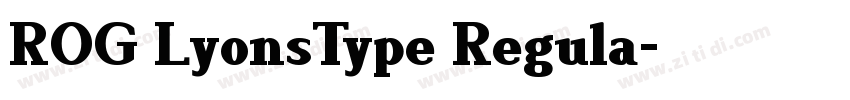 ROG LyonsType Regula字体转换